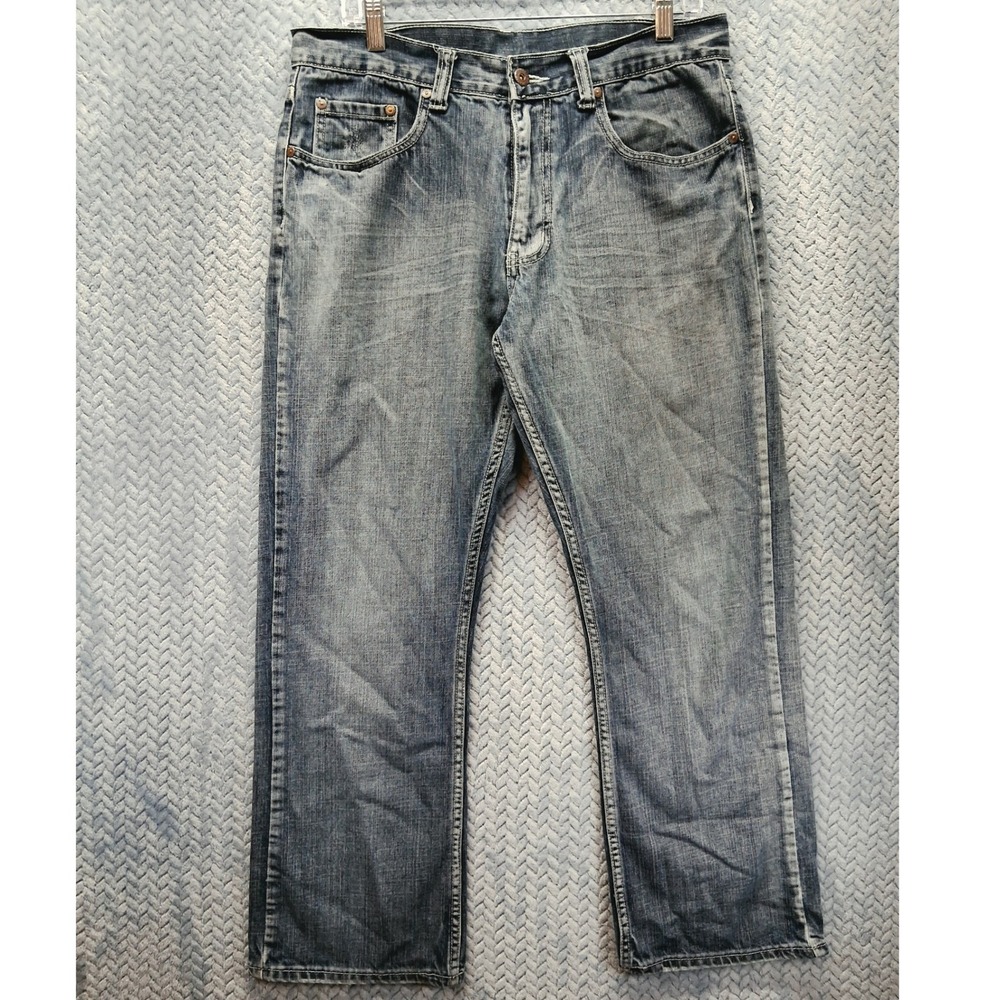 Flypaper Jeans Mens 33x30 Blue Medium Wash Bootcut Denim Pants Western Cowboy